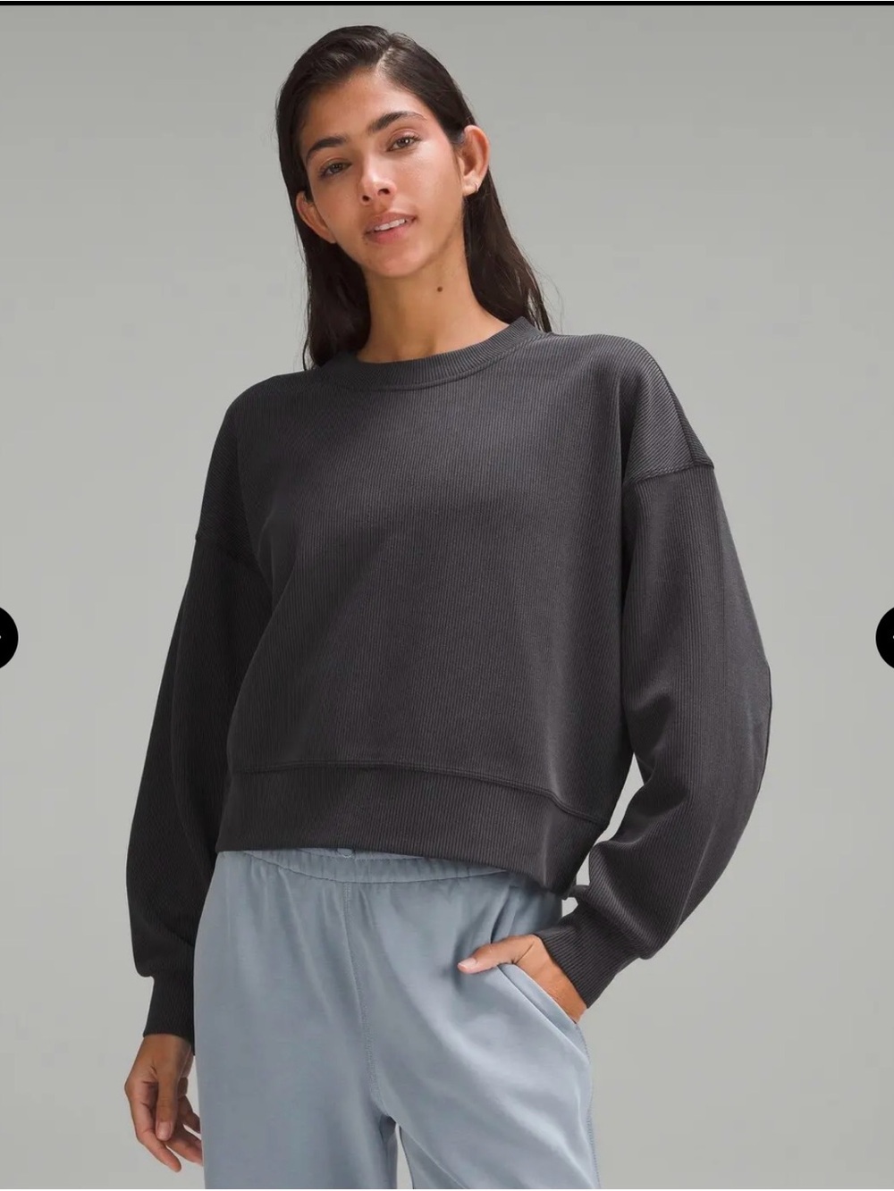 Lululemon Ribbed Softstreme Perfectly Oversized Cropped